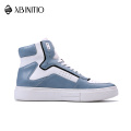 Custom Original Casual Mens High Top Genuine Leather Sneakers Shoes